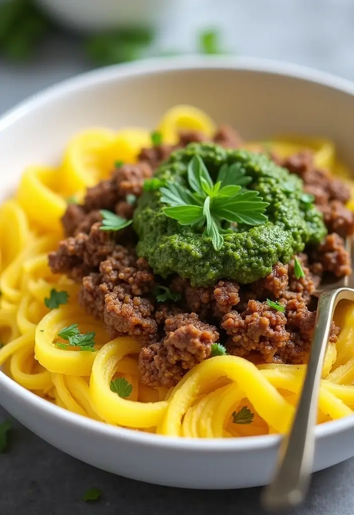 25 AIP Ground Beef Recipes for the Autoimmune Paleo Diet 98 25 AIP Ground Beef Recipes for the Autoimmune Paleo Diet - 18. AIP Ground Beef Pesto Spaghetti Squash