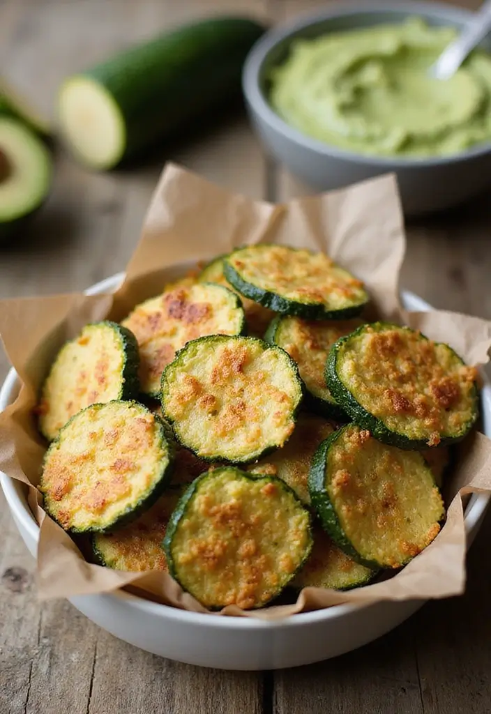 25 AIP Zucchini Recipes for the Autoimmune Paleo Diet 74 25 AIP Zucchini Recipes for the Autoimmune Paleo Diet - 14. Zucchini Chips with Avocado Dip