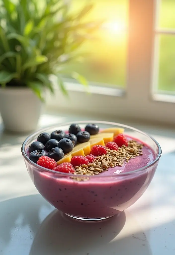 25 Autoimmune Paleo Breakfast Recipes to Start the Day Strong 6 25 Autoimmune Paleo Breakfast Recipes to Start the Day Strong - 2. Berry Protein Smoothie Bowl
