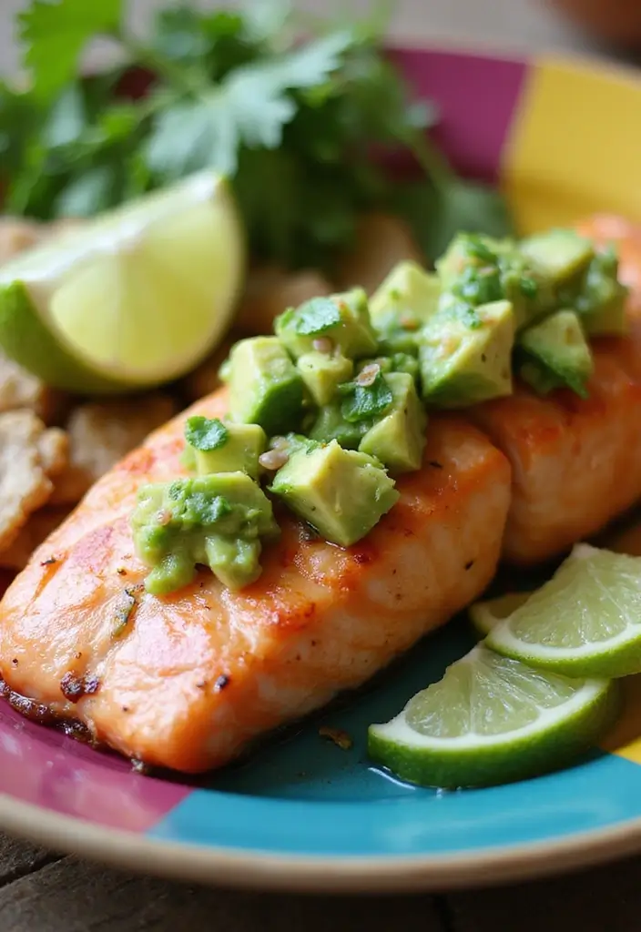 25 Low Calorie Paleo Recipes That Still Taste Amazing 79 25 Low Calorie Paleo Recipes That Still Taste Amazing - 17. Grilled Salmon with Avocado Salsa