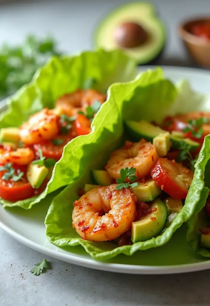 25 Low Calorie Paleo Recipes That Still Taste Amazing 33 25 Low Calorie Paleo Recipes That Still Taste Amazing - 7. Spicy Shrimp Lettuce Wraps