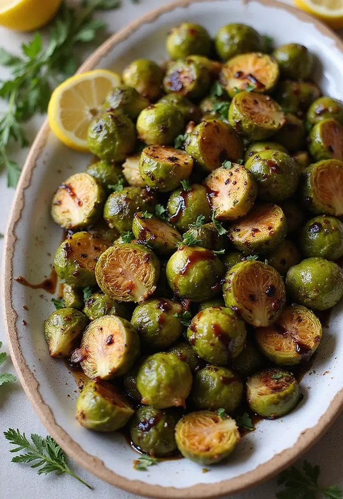 25 Low Calorie Paleo Recipes That Still Taste Amazing 43 25 Low Calorie Paleo Recipes That Still Taste Amazing - 9. Balsamic Glazed Brussels Sprouts