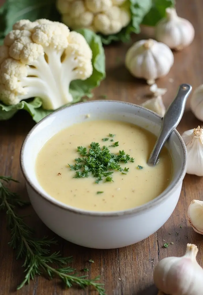 25 Low Carb Paleo Soup Recipes That Are Cozy and Filling 1 25 Low Carb Paleo Soup Recipes That Are Cozy and Filling - 1. Creamy Cauliflower Soup
