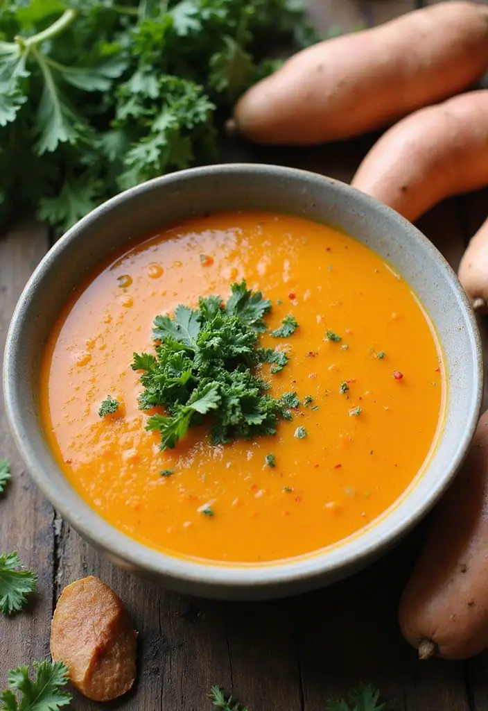 25 Low Carb Paleo Soup Recipes That Are Cozy and Filling 96 25 Low Carb Paleo Soup Recipes That Are Cozy and Filling - 20. Sweet Potato and Kale Soup