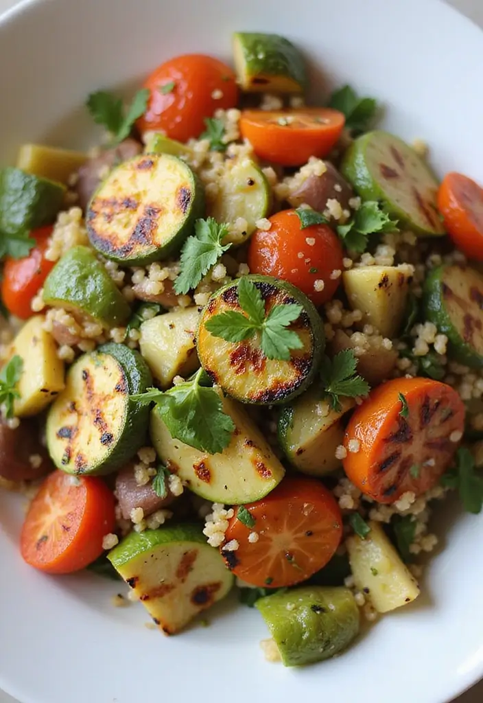 25 One Pot Paleo Recipes for Simple Weeknight Meals 105 25 One Pot Paleo Recipes for Simple Weeknight Meals - 19. Grilled Vegetable and Quinoa Salad