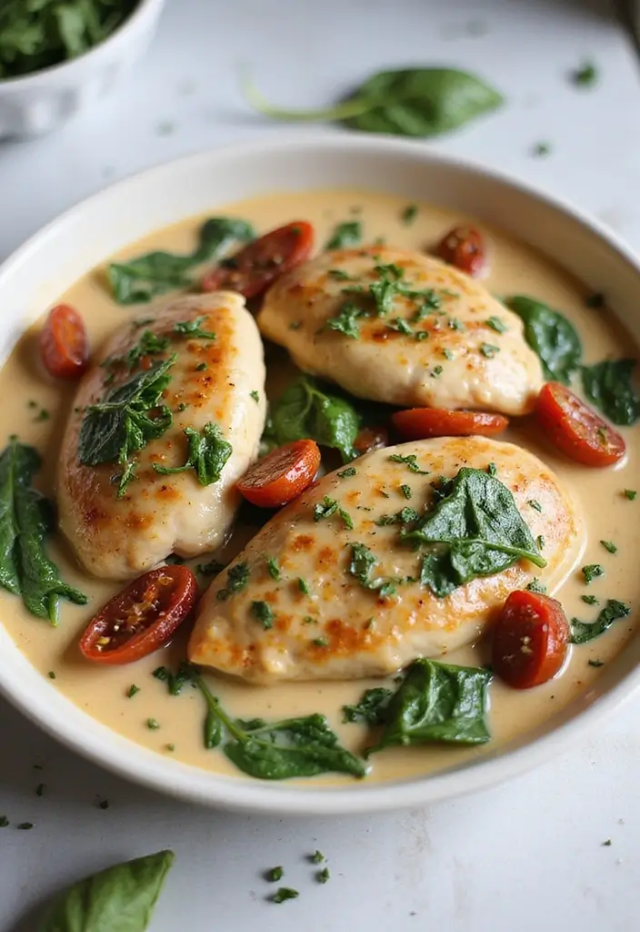25 One Pot Paleo Recipes for Simple Weeknight Meals 134 25 One Pot Paleo Recipes for Simple Weeknight Meals - 24. Creamy Tuscan Chicken
