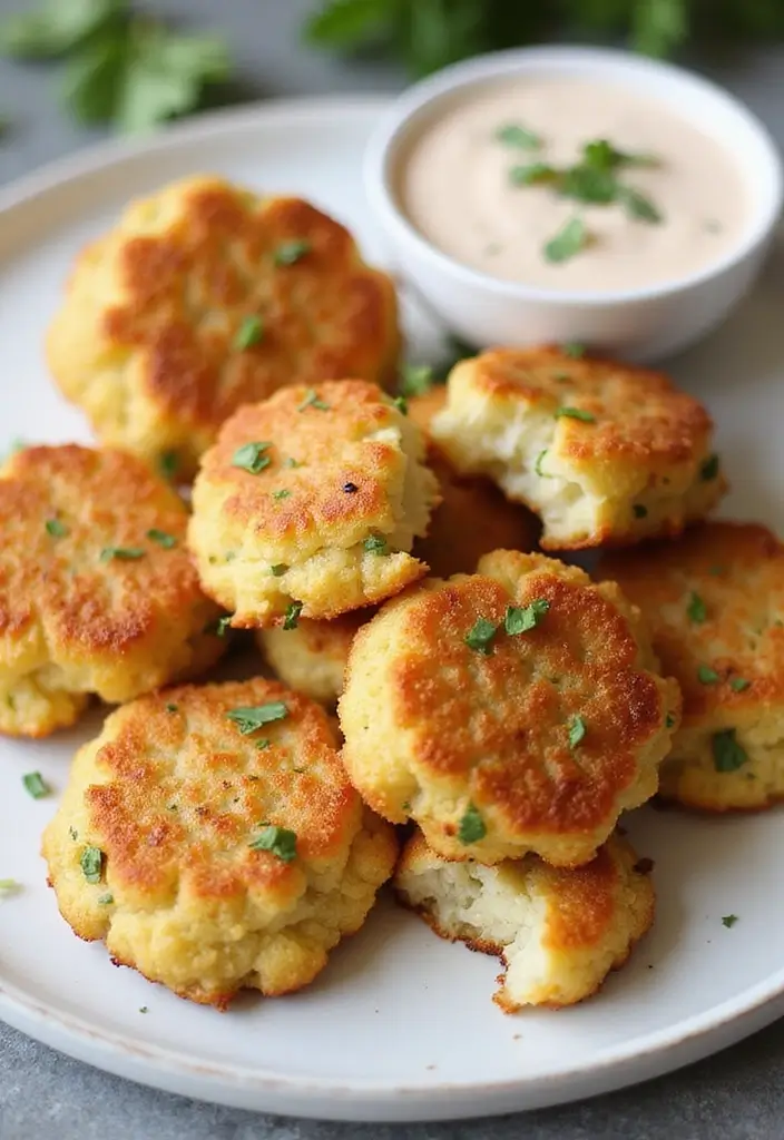 25 Paleo Cauliflower Rice Recipes for Low Carb Eating - 18. Cauliflower Rice Fritters
