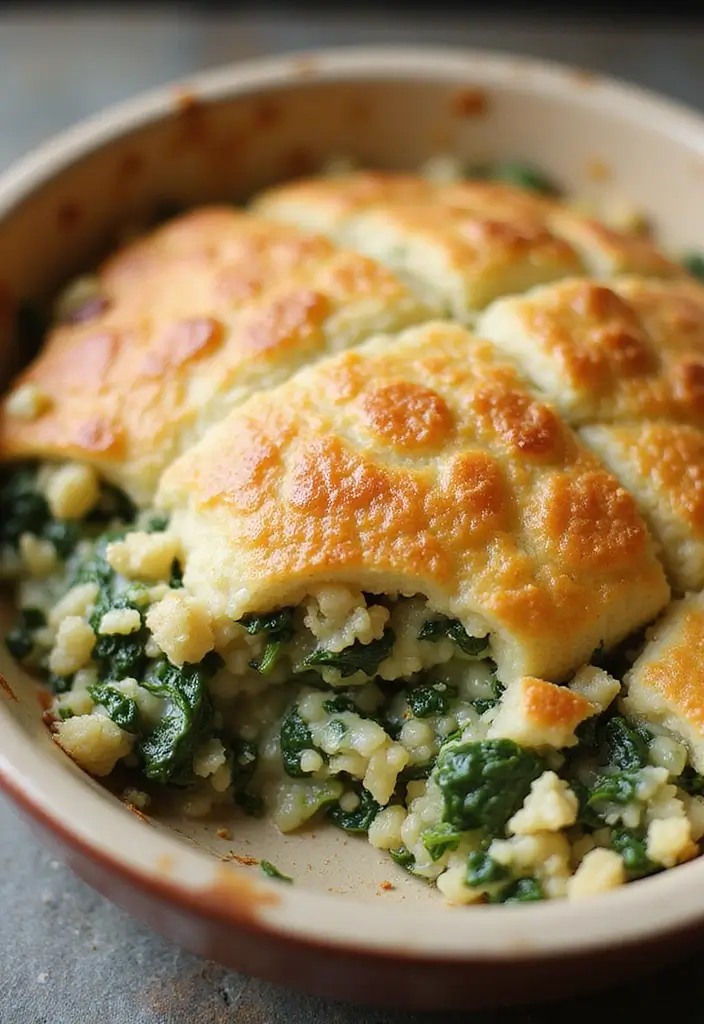 25 Paleo Cauliflower Rice Recipes for Low Carb Eating - 24. Creamy Spinach and Cauliflower Rice Bake