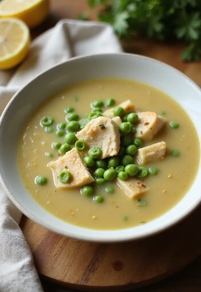 25 Paleo Chicken Soup Recipes That Warm the Soul - 19. Chicken and Pea Soup