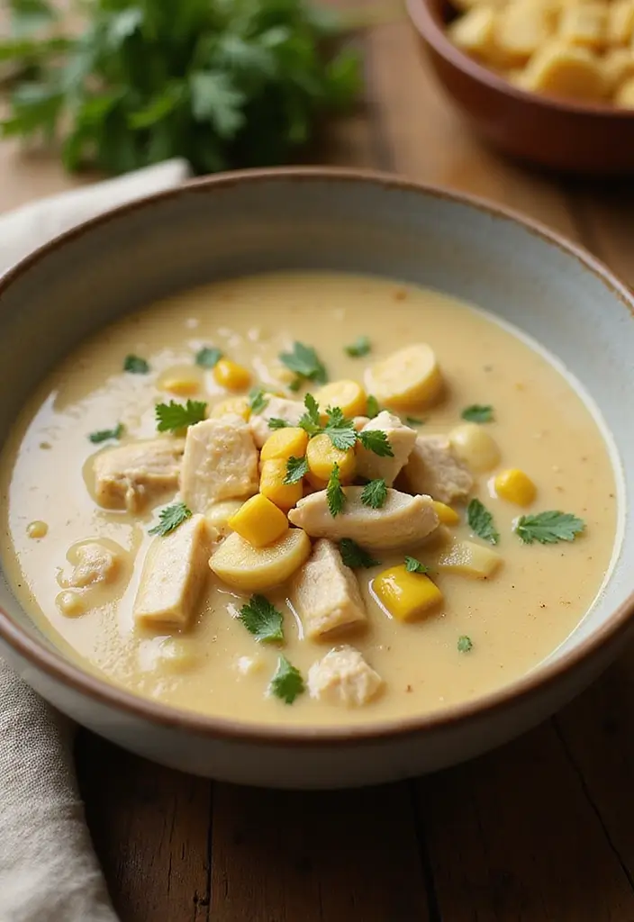 25 Paleo Chicken Soup Recipes That Warm the Soul - 20. Chicken and Corn Chowder