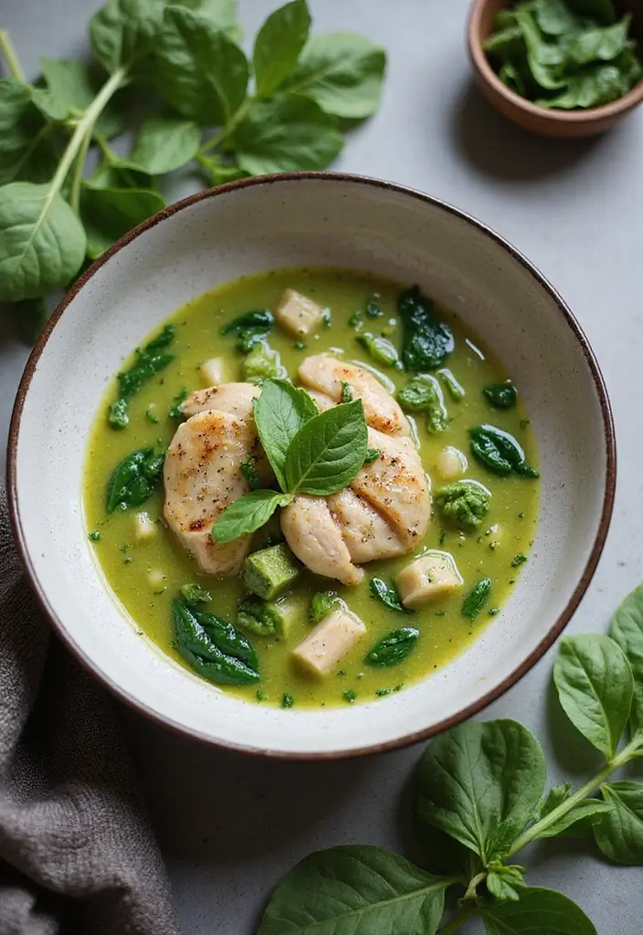 25 Paleo Chicken Soup Recipes That Warm the Soul - 22. Chicken and Spinach Soup