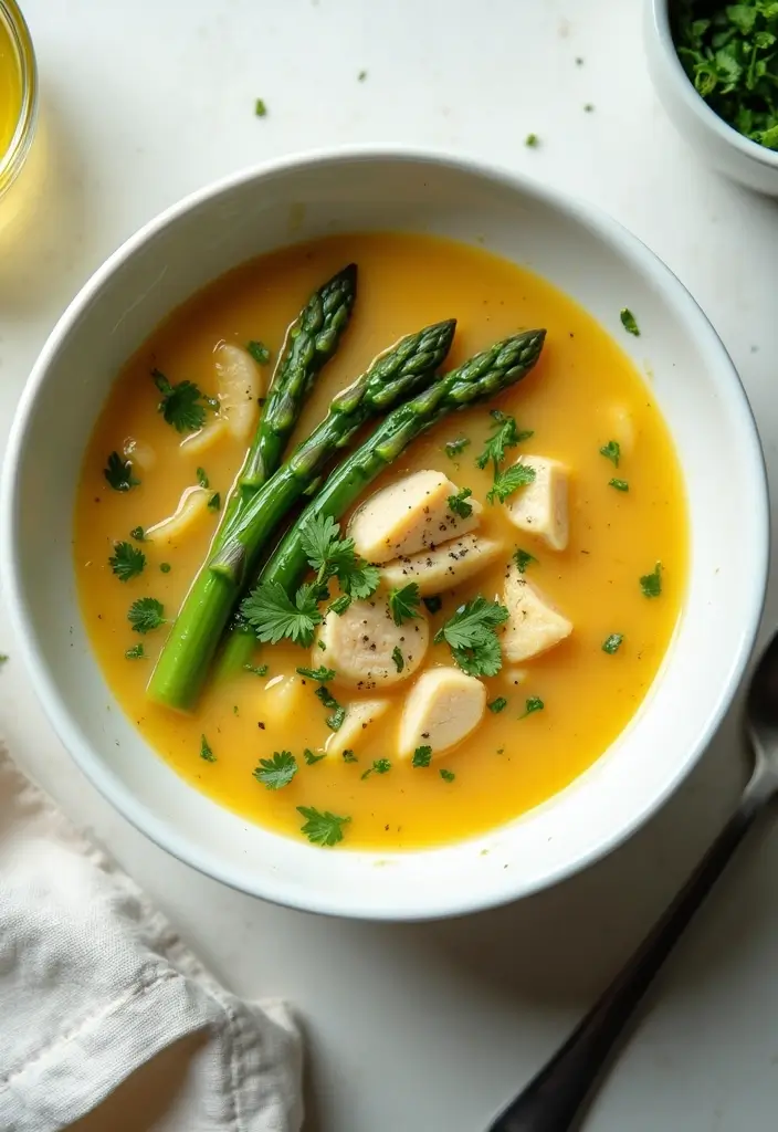 25 Paleo Chicken Soup Recipes That Warm the Soul - 23. Chicken and Asparagus Soup