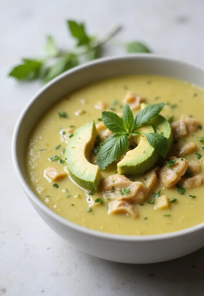 25 Paleo Chicken Soup Recipes That Warm the Soul - 8. Creamy Avocado Chicken Soup