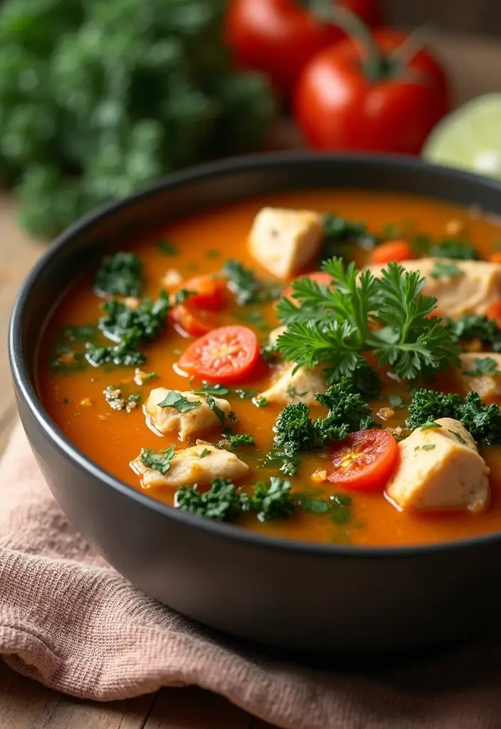 25 Paleo Chicken Soup Recipes That Warm the Soul - 9. Italian Chicken Soup with Kale