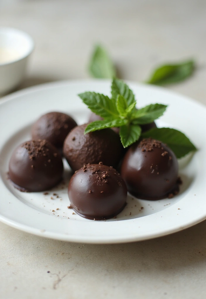 25 Paleo Chocolate Dessert Recipes That Feel Like Indulgence - 15. Chocolate Mint Coconut Truffles