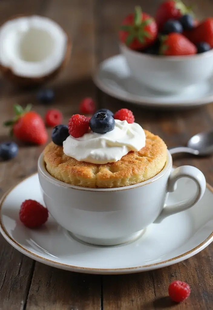 25 Paleo Coconut Milk Recipes for Creamy Comfort Food - 10. Coconut Milk Mug Cake