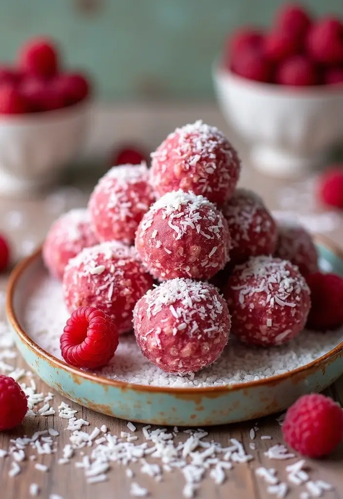 25 Paleo Egg Free Recipes for Allergy Friendly Eating 108 25 Paleo Egg Free Recipes for Allergy Friendly Eating - 20. Raspberry Coconut Bliss Balls