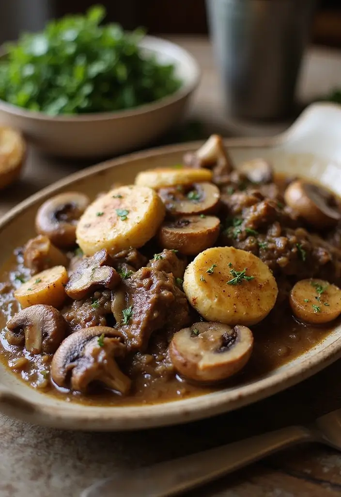 25 Paleo Ground Beef Casserole Recipes for Easy Dinners 76 25 Paleo Ground Beef Casserole Recipes for Easy Dinners - 14. Garlic Mushroom Beef Casserole