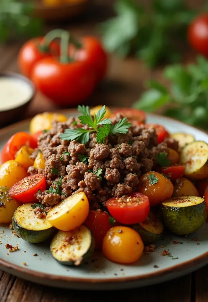 25 Paleo Ground Lamb Recipes for Protein Packed Meals 104 25 Paleo Ground Lamb Recipes for Protein Packed Meals - 18. Lamb and Roasted Vegetable Medley