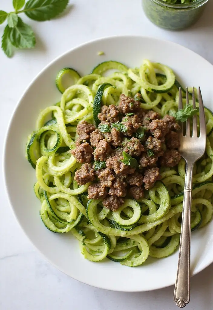 25 Paleo Ground Lamb Recipes for Protein Packed Meals 126 25 Paleo Ground Lamb Recipes for Protein Packed Meals - 22. Lamb and Mint Pesto Zoodles