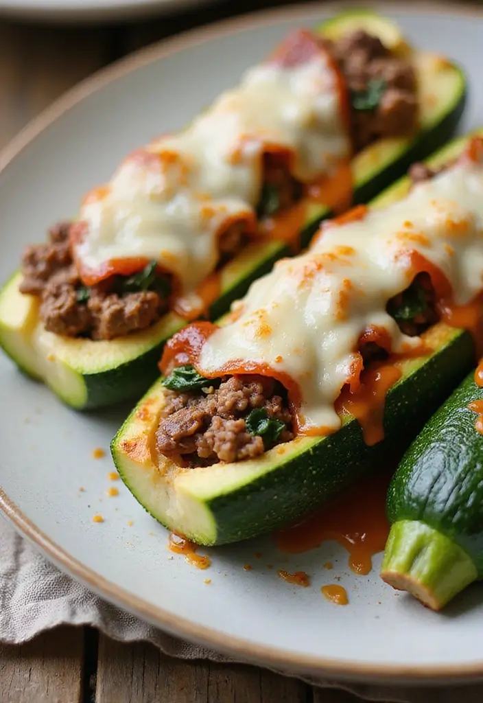 25 Paleo Ground Lamb Recipes for Protein Packed Meals 41 25 Paleo Ground Lamb Recipes for Protein Packed Meals - 7. Lamb and Spinach Stuffed Zucchini Boats