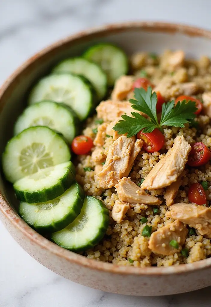 25 Paleo Shredded Chicken Recipes for Quick Meal Prep 50 25 Paleo Shredded Chicken Recipes for Quick Meal Prep - 12. Mediterranean Chicken Quinoa Bowls