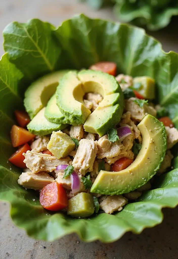 25 Paleo Shredded Chicken Recipes for Quick Meal Prep 6 25 Paleo Shredded Chicken Recipes for Quick Meal Prep - 2. Creamy Avocado Chicken Salad