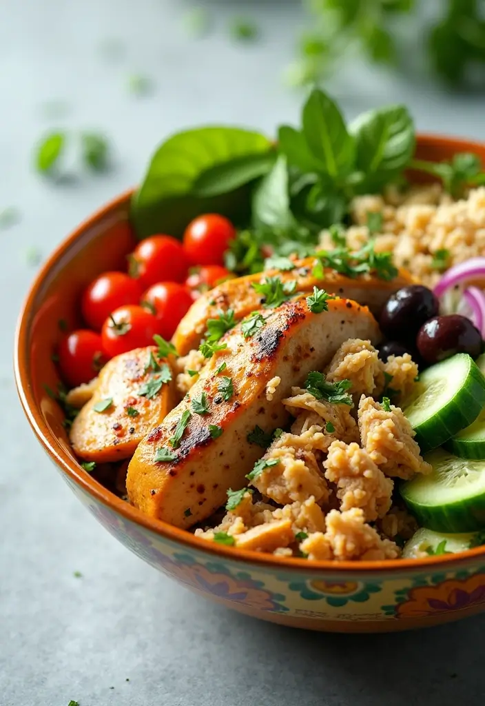 25 Paleo Shredded Chicken Recipes for Quick Meal Prep 21 25 Paleo Shredded Chicken Recipes for Quick Meal Prep - 5. Greek Chicken Bowls