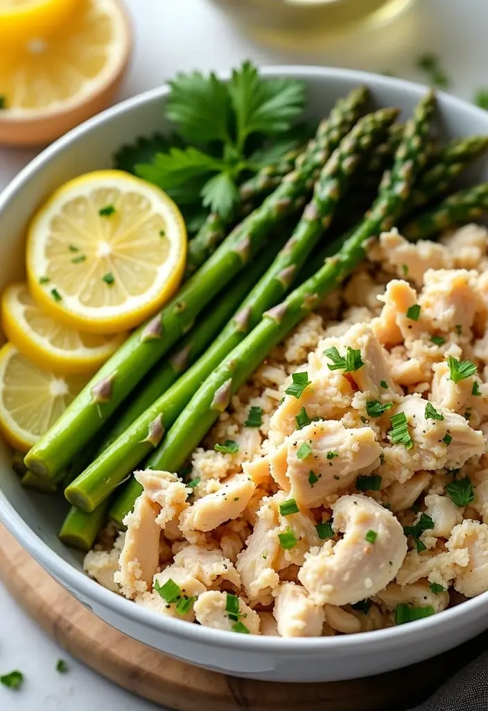 25 Paleo Shredded Chicken Recipes for Quick Meal Prep 33 25 Paleo Shredded Chicken Recipes for Quick Meal Prep - 7. Lemon Garlic Chicken Bowl