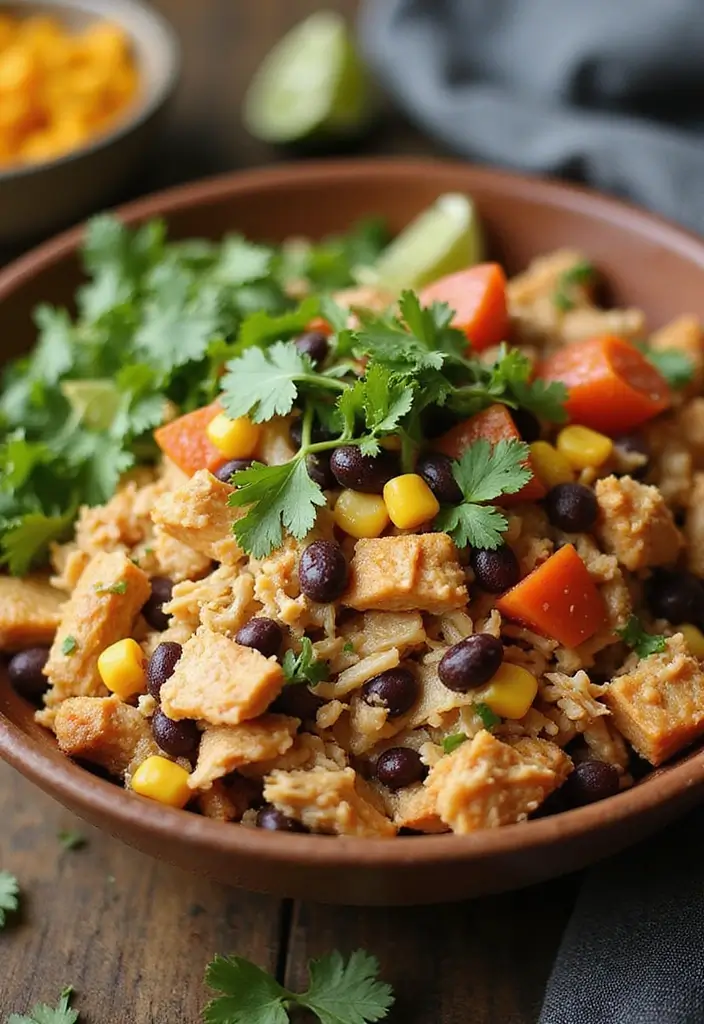 25 Paleo Shredded Chicken Recipes for Quick Meal Prep 40 25 Paleo Shredded Chicken Recipes for Quick Meal Prep - 8. Southwestern Chicken Bowls