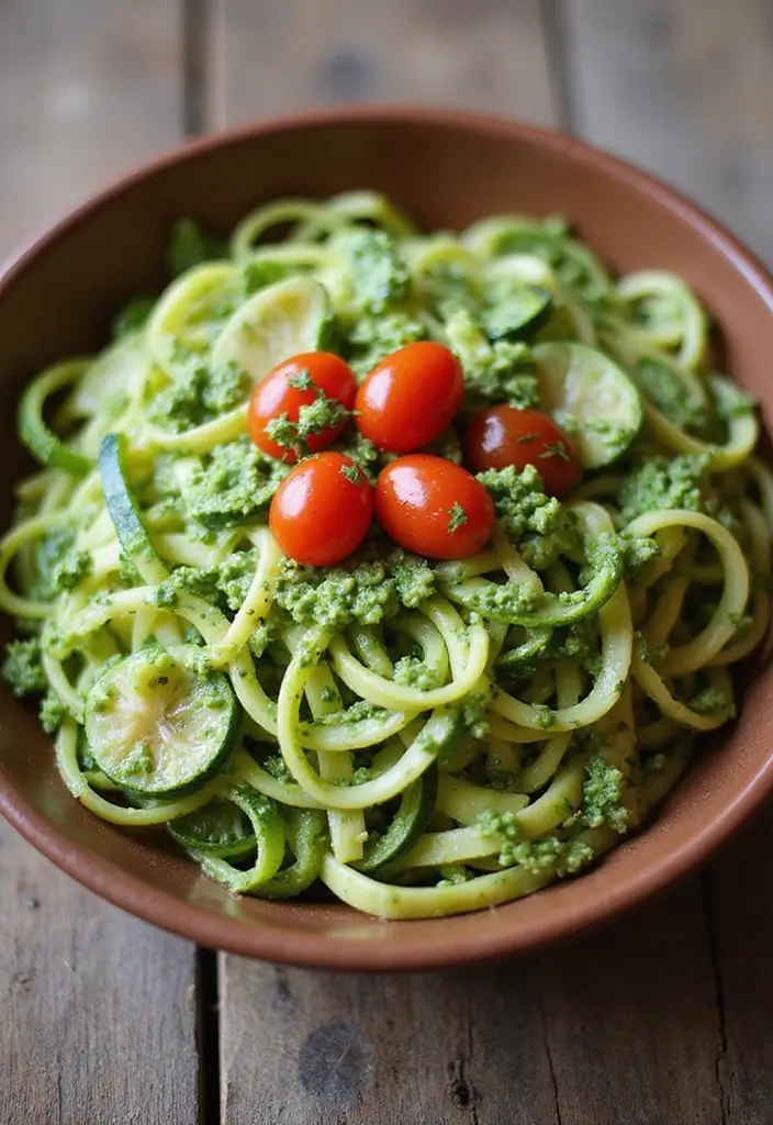 25 Paleo and Vegan Recipes That Everyone Can Enjoy 13 25 Paleo and Vegan Recipes That Everyone Can Enjoy - 3. Zucchini Noodles with Avocado Pesto