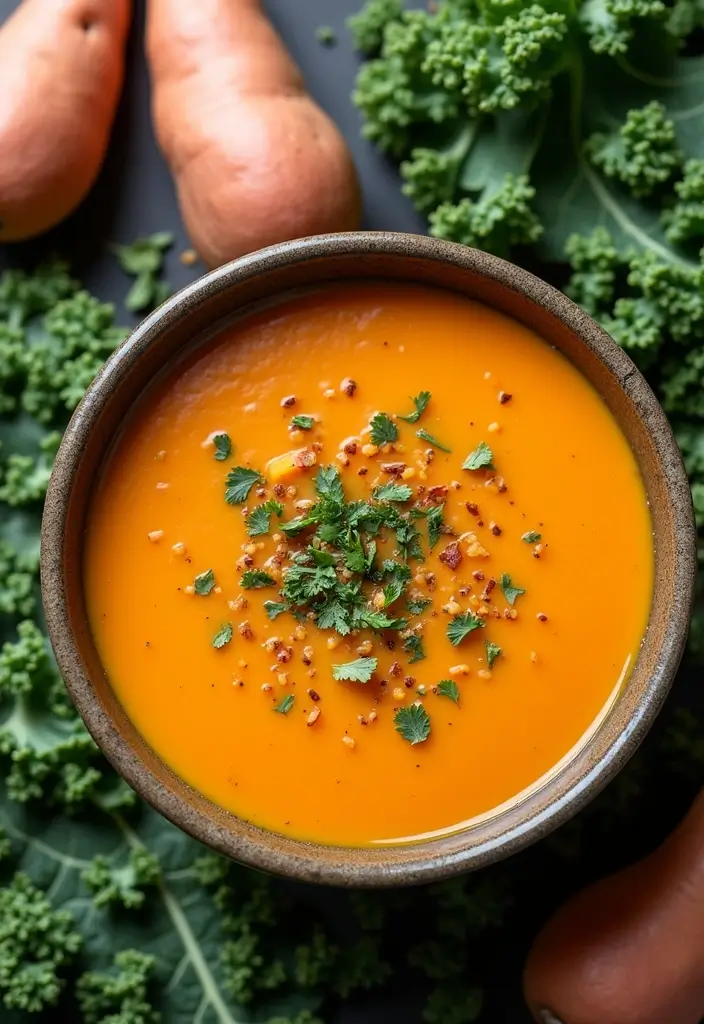 25 Soup Recipes That Are Paleo and Dairy Free 52 25 Soup Recipes That Are Paleo and Dairy Free - 10. Sweet Potato and Kale Soup