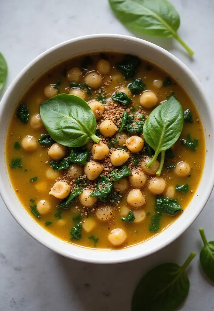 25 Soup Recipes That Are Paleo and Dairy Free 59 25 Soup Recipes That Are Paleo and Dairy Free - 11. Chickpea and Spinach Soup