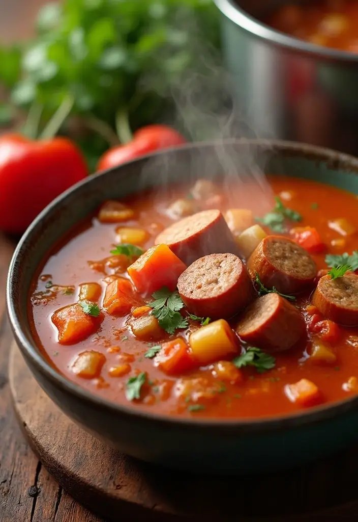 25 Soup Recipes That Are Paleo and Dairy Free 118 25 Soup Recipes That Are Paleo and Dairy Free - 22. Spicy Sausage and Peppers Soup