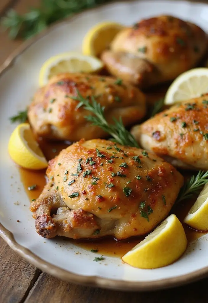 30+ 5 Ingredient Paleo Recipes That Are Simple and Clean 107 30+ 5 Ingredient Paleo Recipes That Are Simple and Clean - 21. Herb Roasted Chicken Thighs