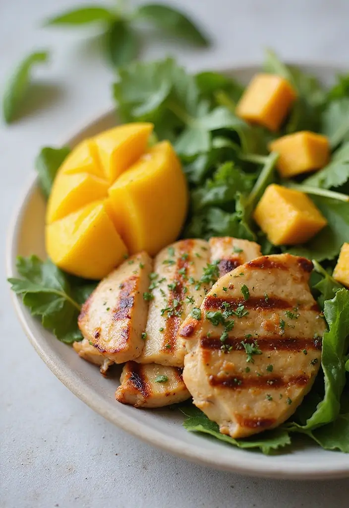 30+ AIP Paleo Lunch Recipes That Are Easy and Delicious 78 30+ AIP Paleo Lunch Recipes That Are Easy and Delicious - 14. Grilled Chicken & Mango Salad