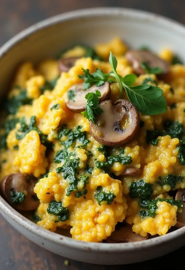 30+ AIP Paleo Lunch Recipes That Are Easy and Delicious 119 30+ AIP Paleo Lunch Recipes That Are Easy and Delicious - 21. Spinach & Mushroom Egg Scramble