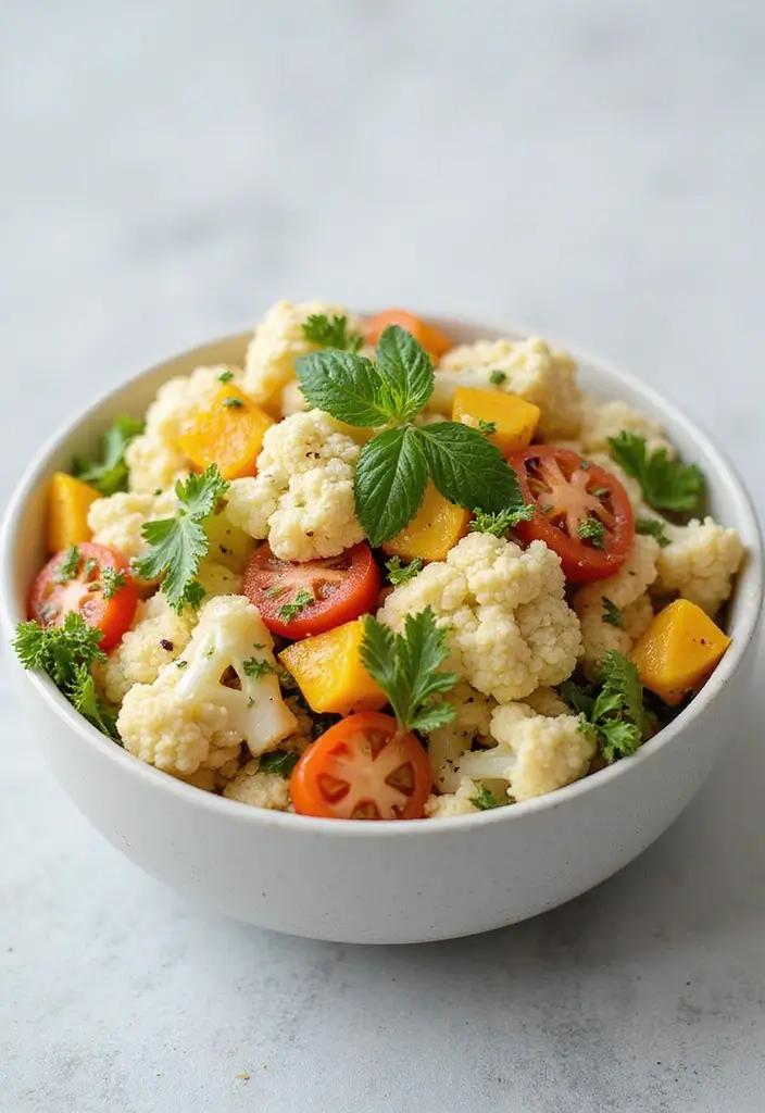 30+ AIP Paleo Lunch Recipes That Are Easy and Delicious 170 30+ AIP Paleo Lunch Recipes That Are Easy and Delicious - 30. Mediterranean Cauliflower Salad