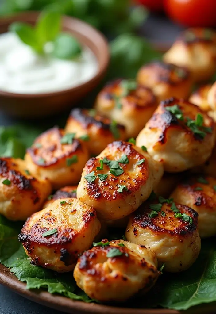 30+ High Protein Paleo Recipes for Strength and Energy - 11. Greek Chicken Skewers