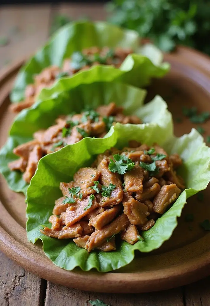 30+ High Protein Paleo Recipes for Strength and Energy - 12. Pulled Pork Lettuce Wraps