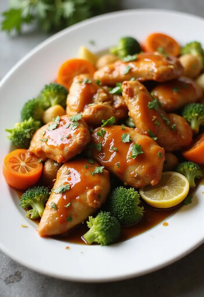 30+ High Protein Paleo Recipes for Strength and Energy - 24. Honey Garlic Chicken