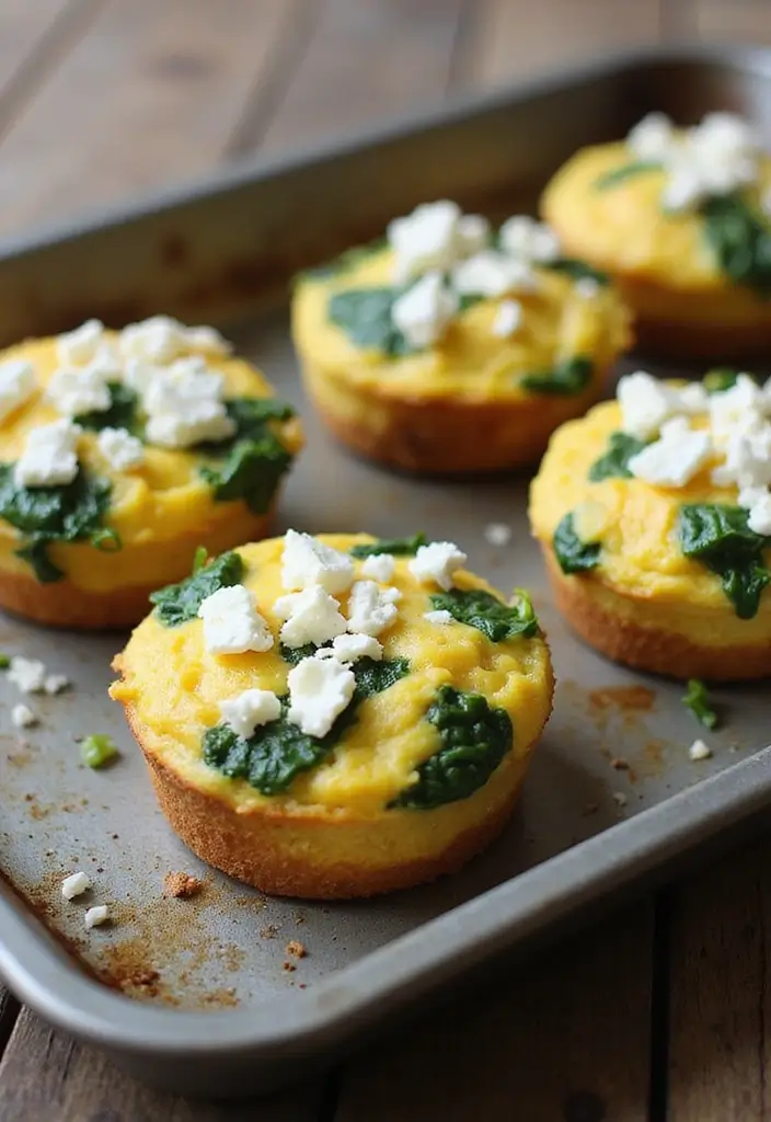 30+ High Protein Paleo Recipes for Strength and Energy - 5. Egg Muffins with Spinach and Feta