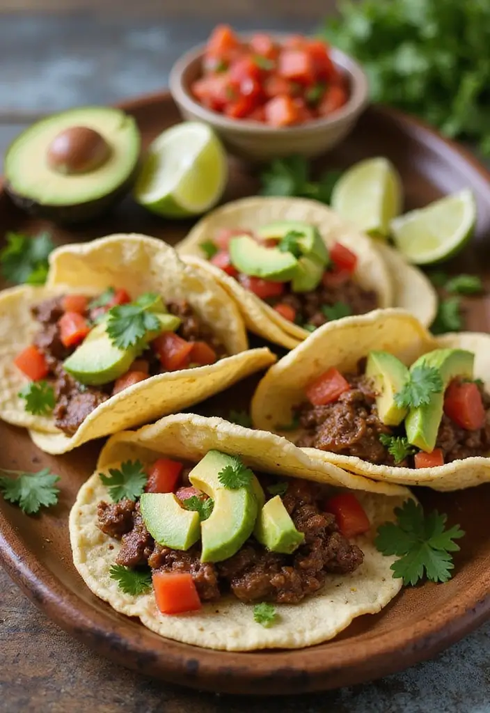 30+ High Protein Paleo Recipes for Strength and Energy - 9. Paleo Beef Tacos with Cauliflower Tortillas