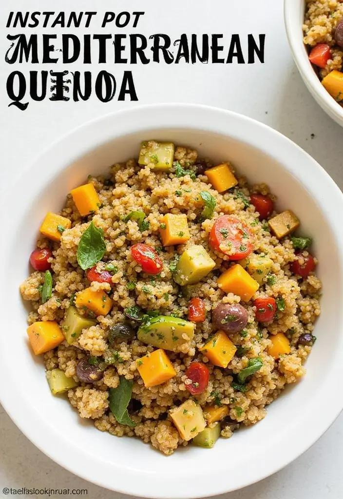 30+ Instant Pot Recipes Perfect for Paleo and Whole30 Meals - 10. Instant Pot Mediterranean Quinoa
