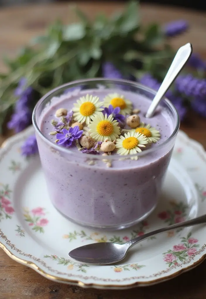 30+ Low Carb Paleo Breakfast Recipes to Start Your Day Right - 15. Lavender Honey Smoothie Bowl