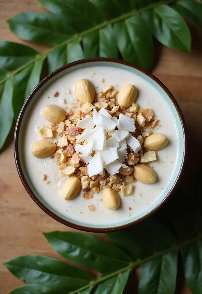 30+ Low Carb Paleo Breakfast Recipes to Start Your Day Right - 16. Coconut Macadamia Smoothie Bowl