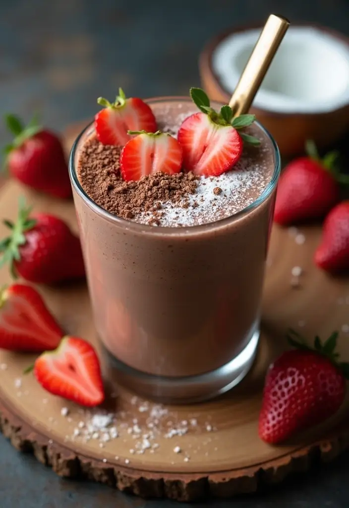 30+ Low Carb Paleo Breakfast Recipes to Start Your Day Right - 17. Chocolate Coconut Smoothie Bowl