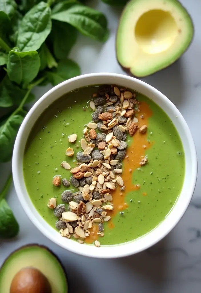 30+ Low Carb Paleo Breakfast Recipes to Start Your Day Right - 2. Green Power Smoothie Bowl