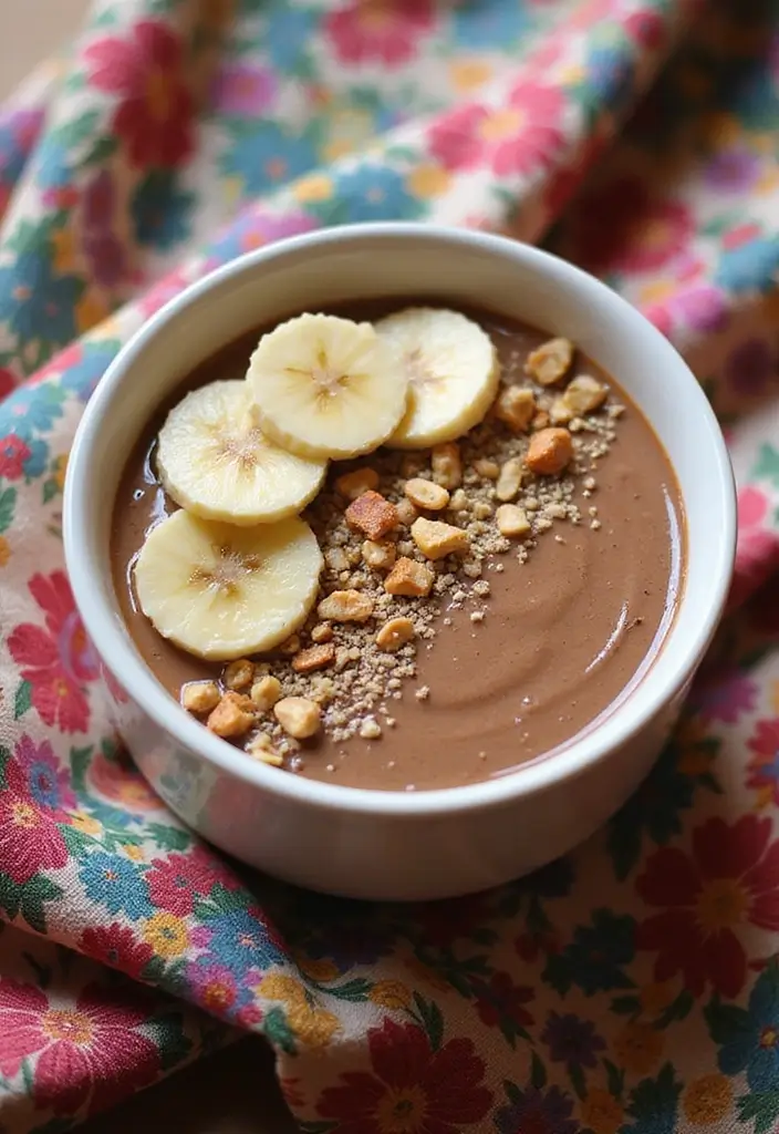 30+ Low Carb Paleo Breakfast Recipes to Start Your Day Right - 3. Chocolate Peanut Butter Smoothie Bowl