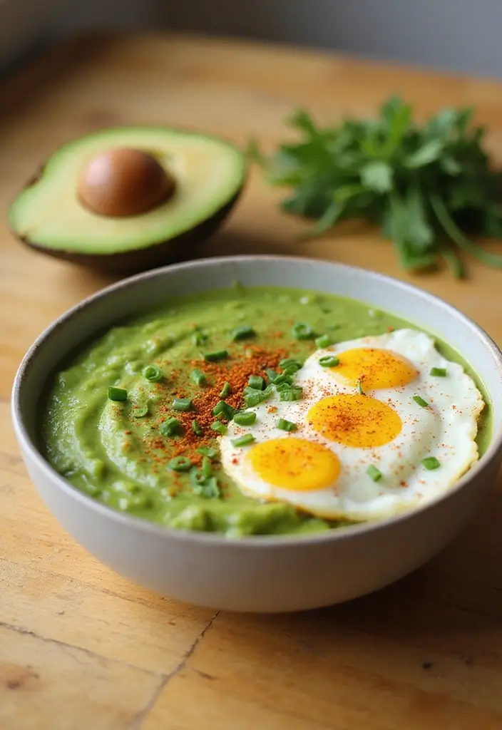 30+ Low Carb Paleo Breakfast Recipes to Start Your Day Right - 6. Avocado Egg Smoothie Bowl